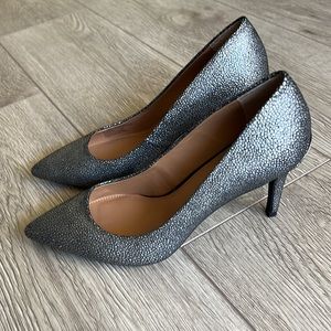 Calvin Klein Gayle Shadow Grey Stingray Pump Pointed Toe Stiletto Size 6.5
